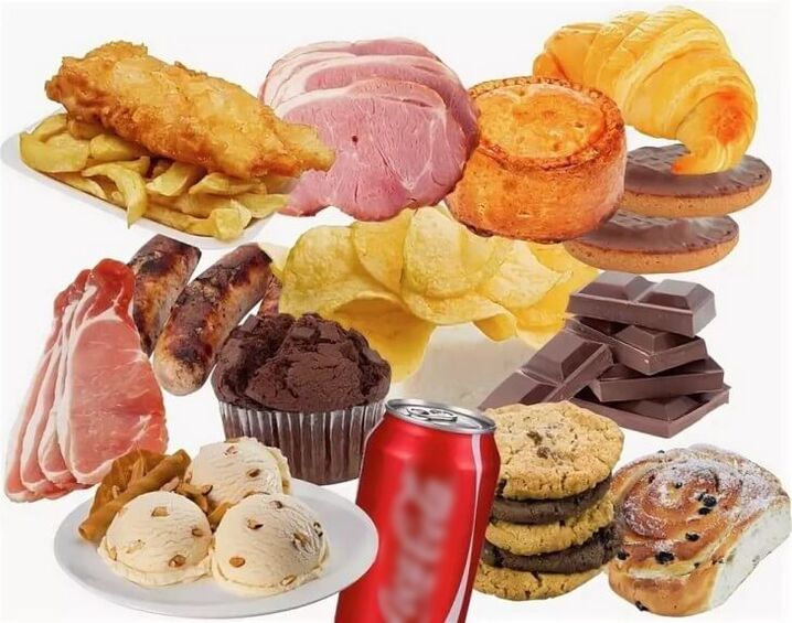 Makanan berbahaya adalah dilarang semasa menurunkan berat badan
